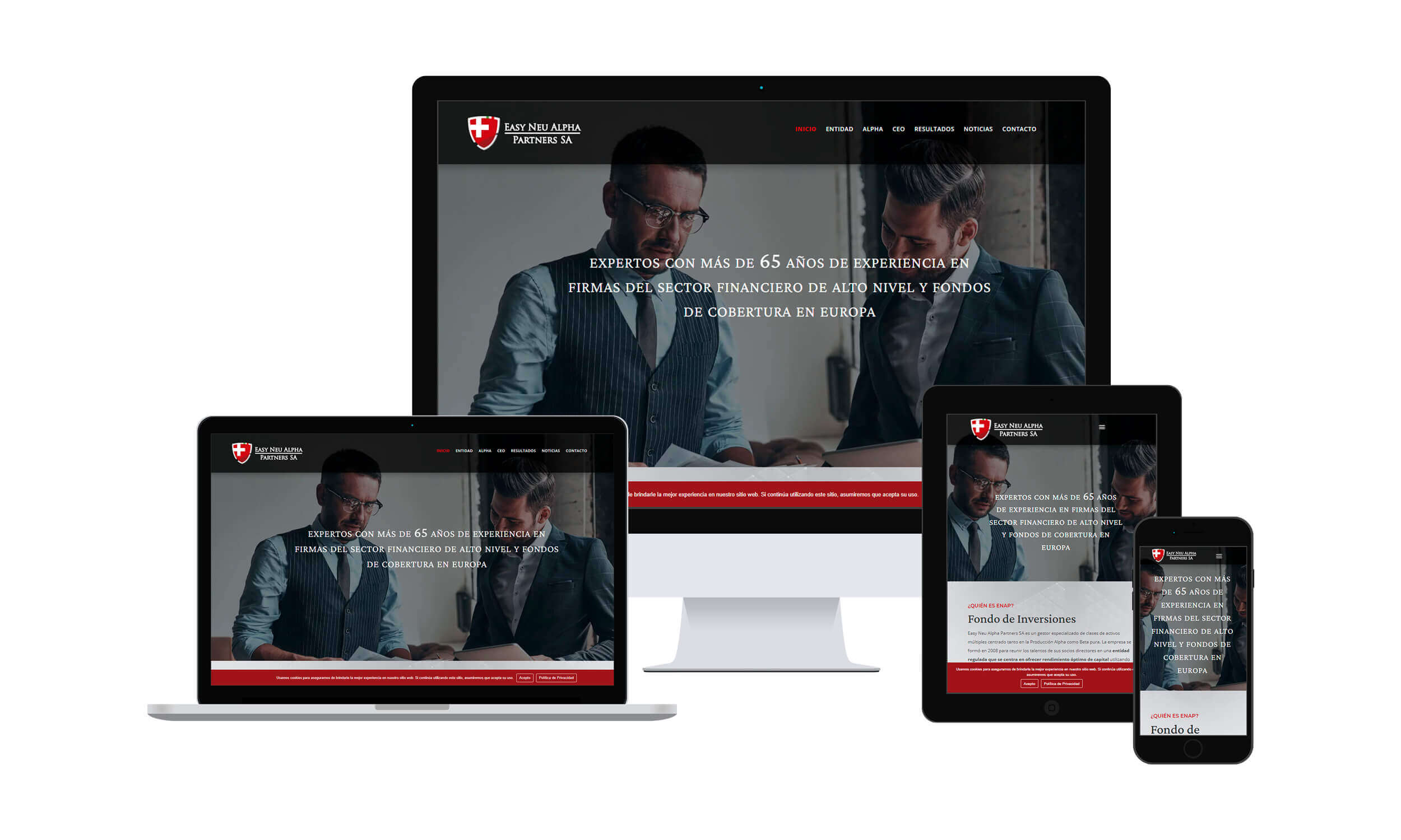 Responsive Web Design placed in a Mockup